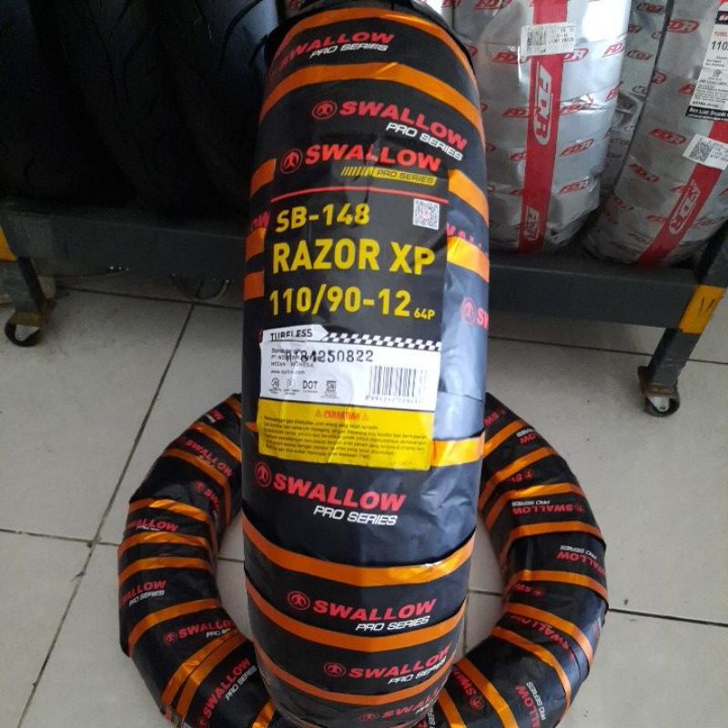 Ban Luar SWALLOW SB-148 RAZOR XP 110/90 RING 12 Tubeless SOFT COMPOUND