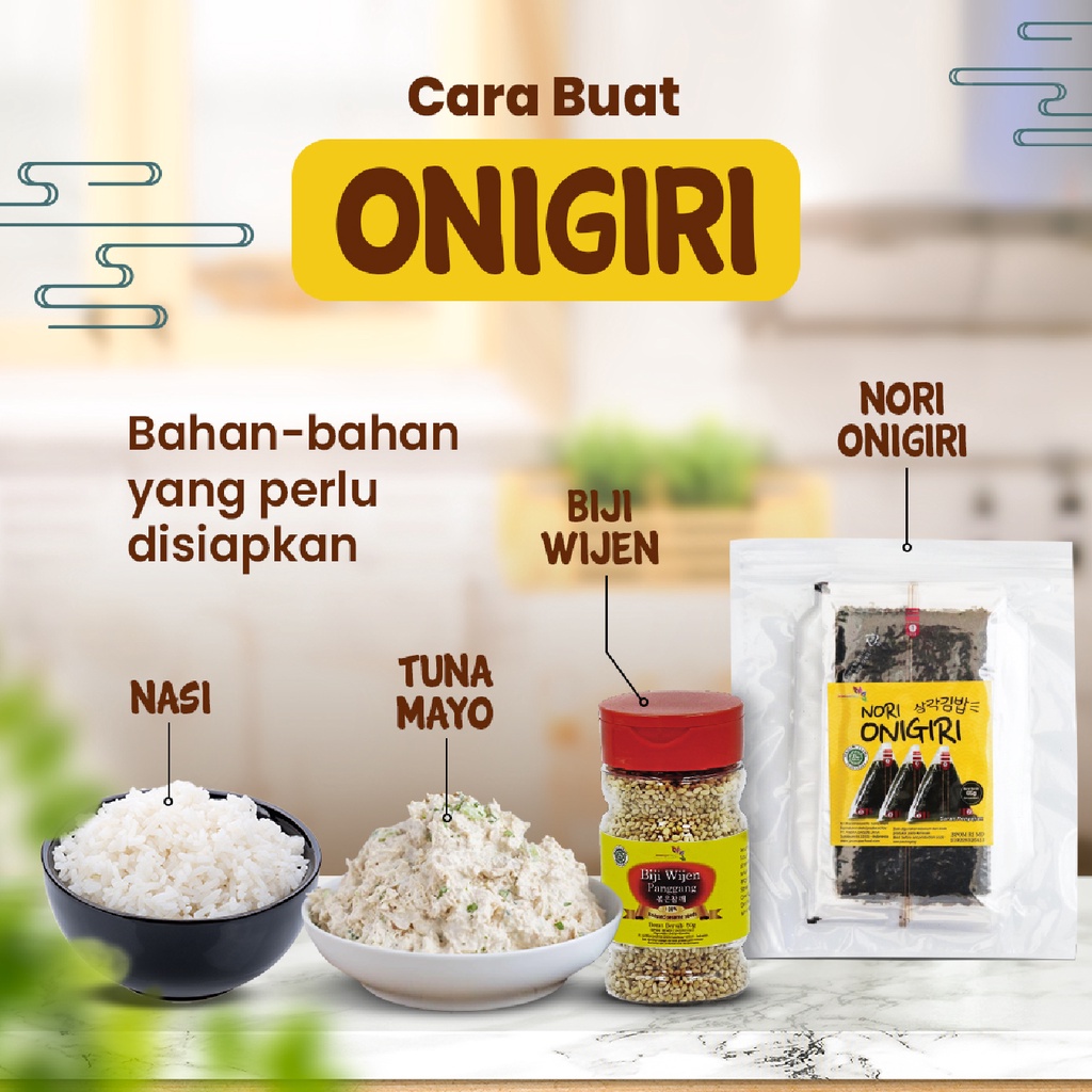 

QH KC. NORI ONIGIRI Nori Wrapper Khusus Bungkus Nori Triangle / Sushi Nori (ISI 100 Lembar)
