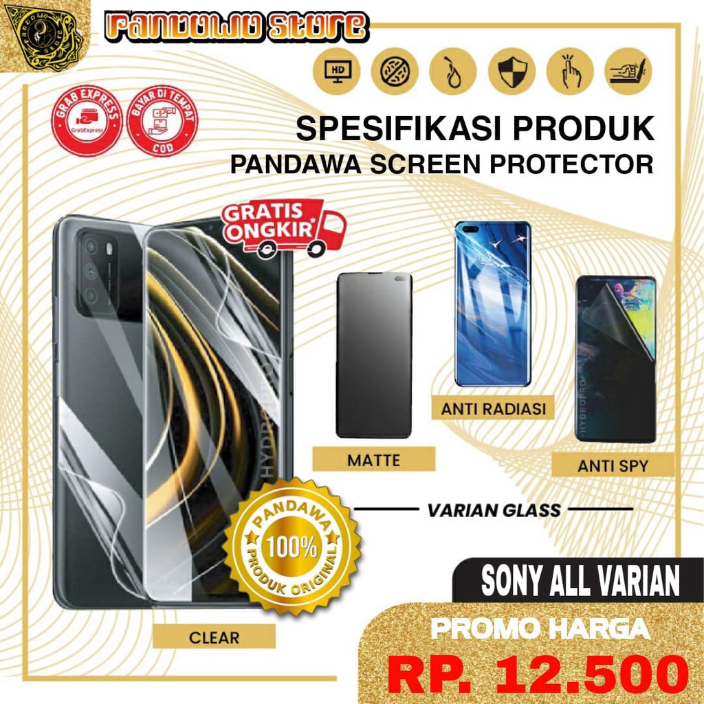 Anti Gores Hydrogel CLEAR DAN MATTE SONY All Series Xperia XZ1|Xperia XZ2|Xperia XZ3|Xperia XZ Premi