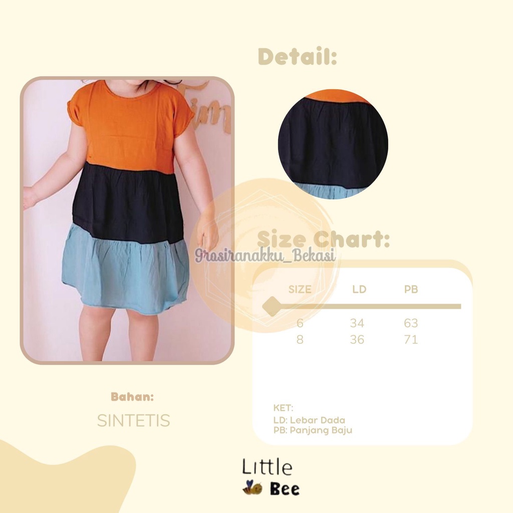 Daster Anak Rayon Kombinasi Murah Mix Warna Size 6-8th