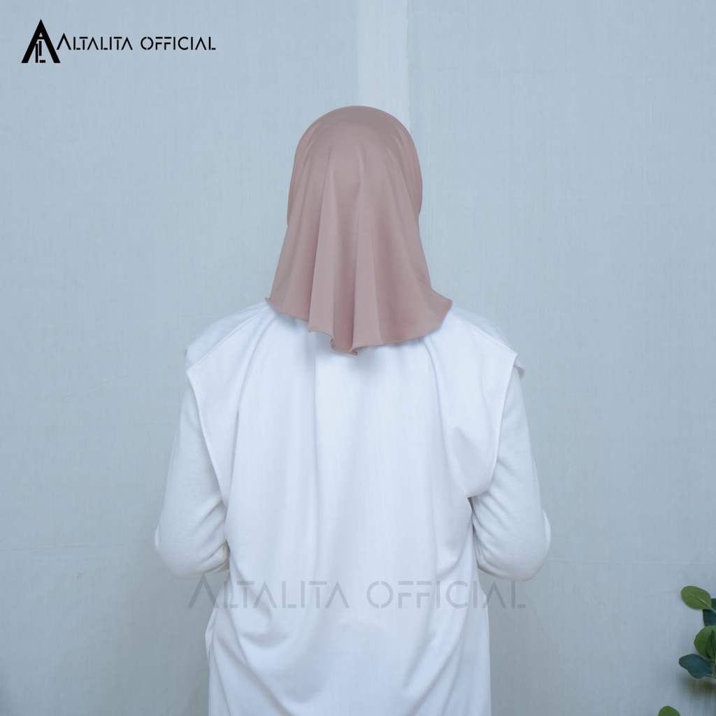 Altalita - Hijab Sport Bergo Zyta Instan Polos Non Pet Terbaru Bahan Jersey Premium Cocok untuk Olahraga Volly Futsal Senam dan Sehari-hari