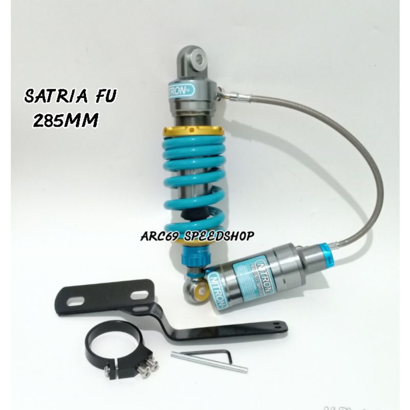 Monoshock Tabung Pisah model Nitron Uk 285mm Tinggi + Breket Satria Fu Shock Click Fungsi & Non Fung