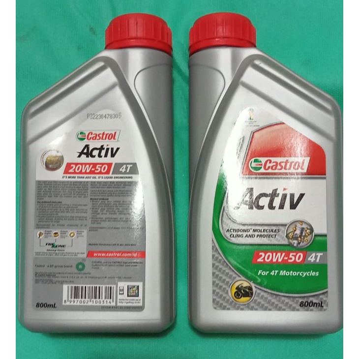 OLI MESIN MOTOR CASTROL ACTIV 20W-50 4T ISI 800ML