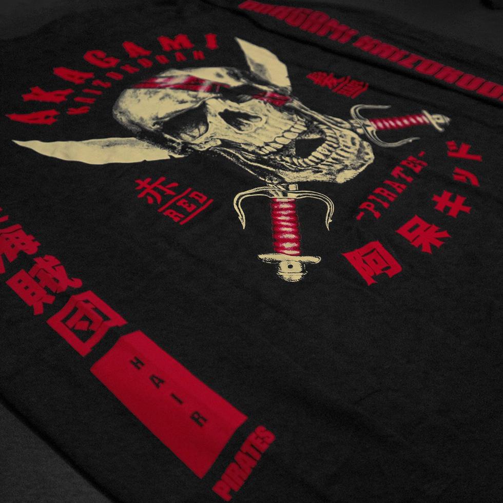 WBL.18Oc22ᴰ • Aho Kid Original | Kaos Distro Anime One Piece - Jolly Roger Red Hair Pirates