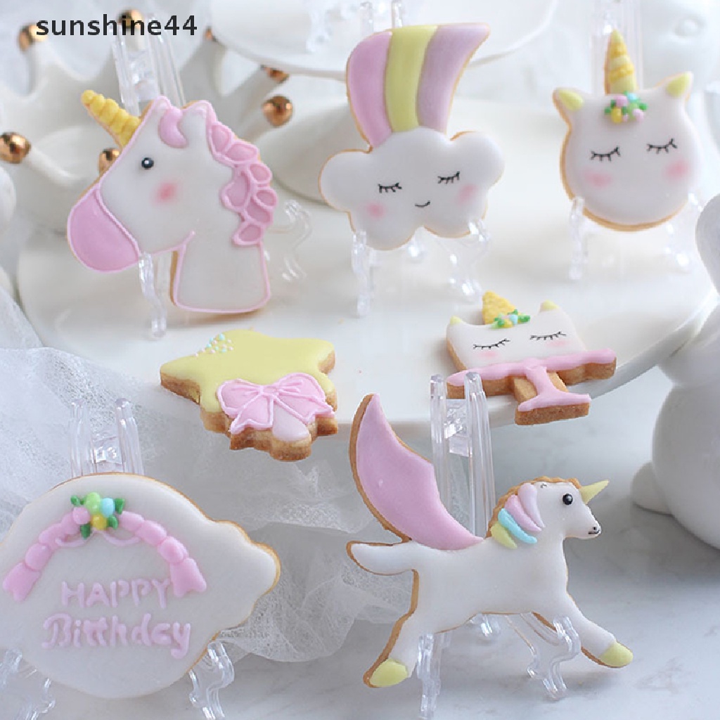 Sunshine 1 Set Cetakan Kue / Biskuit Diy Bentuk Kartun Bahan Plastik