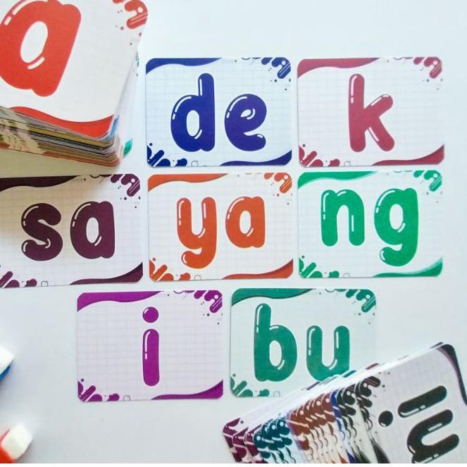 Flash Card Belajar Membaca Suku Kata