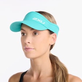 2XU Topi Lari Original Run Visor - Aqua