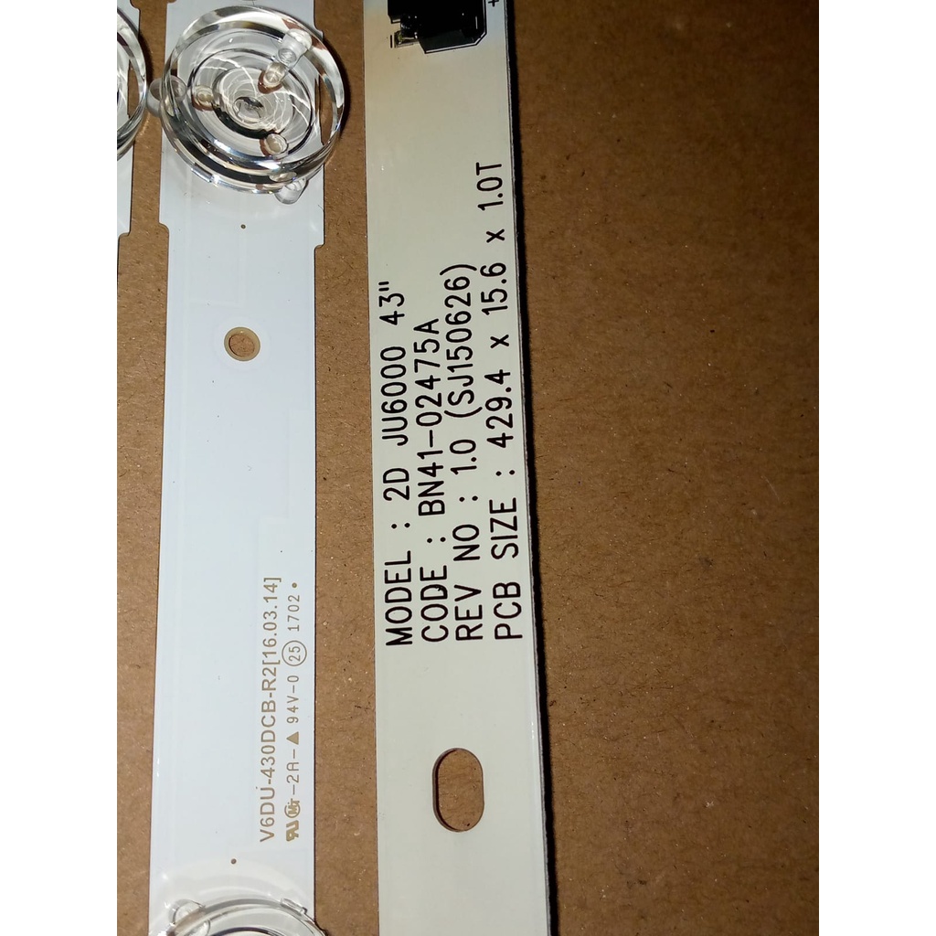 LAMPU LED BL BACKLIGHT TV SAMSUNG 43KU6000 UA43KU6000 UA43KU6000K