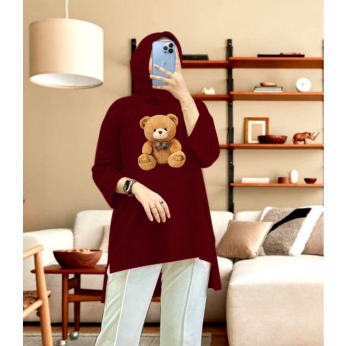 TUNIK HIJAB BASIC WOMEN BAHAN BEBYTERRY SIZE L XL XXL