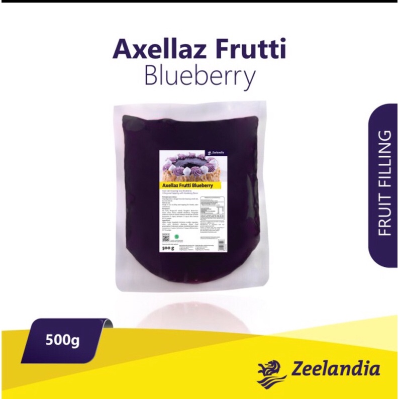 AXELLAZ Frutti Blueberry 500gr Zeelandia Filling Jam Selai Bluberi