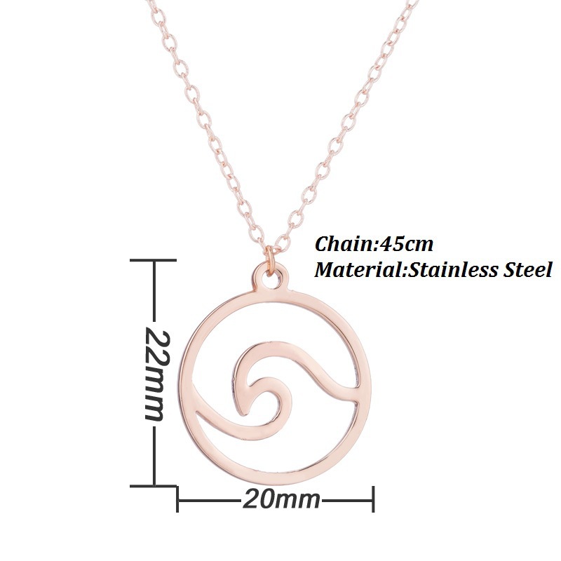 Kalung Desain Gelombang Bahan Stainless steel Untuk Wanita