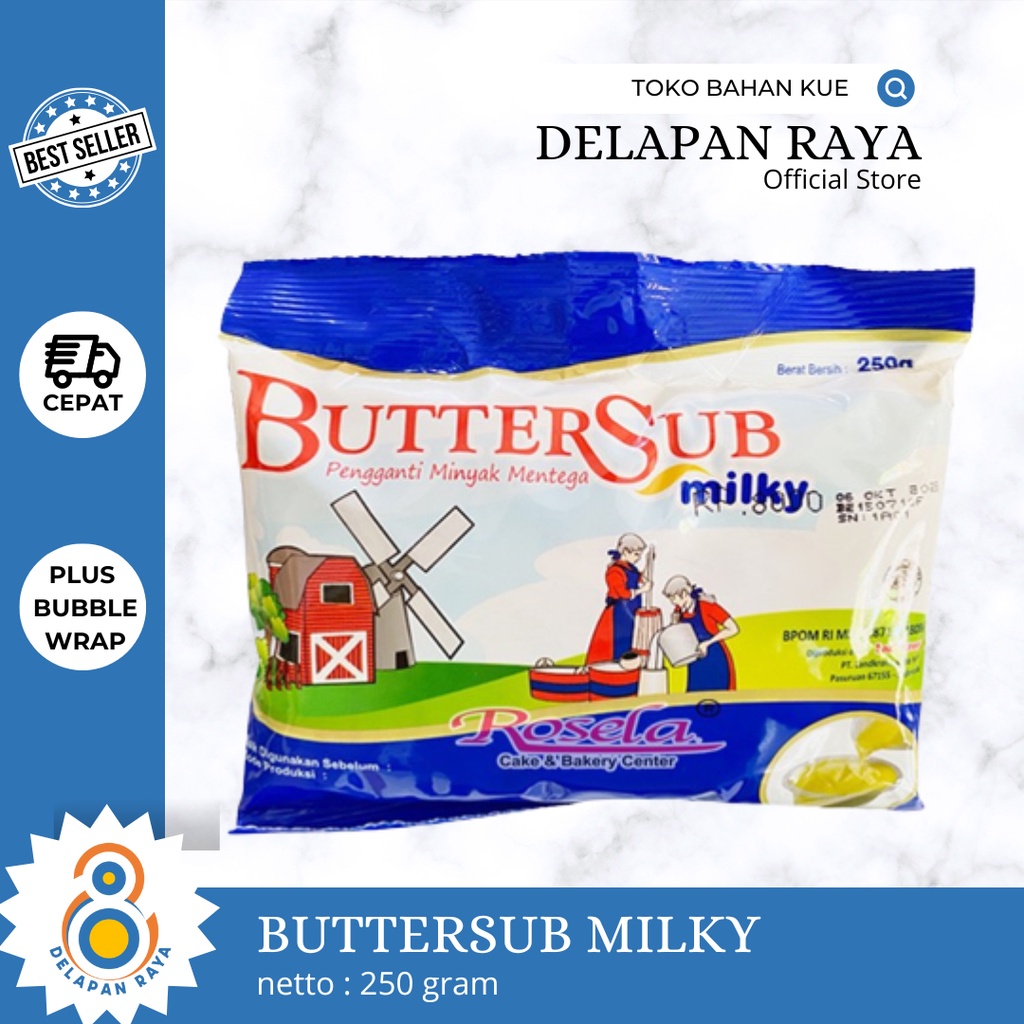 

BUTTERSUB MILKY PENGGANTI MINYAK MENTEGA 250GR - 8Raya