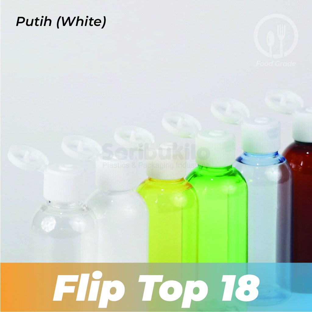 Botol Fliptop 60 ml/ Botol 60ml Warna/Botol Fliptop 60ml Putih/Br 60ml