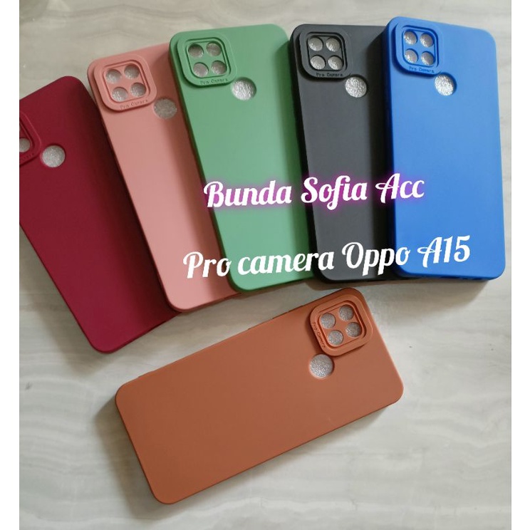 Softcase  terbaru pro camera Oppo A15 macaron TPU Candy pro