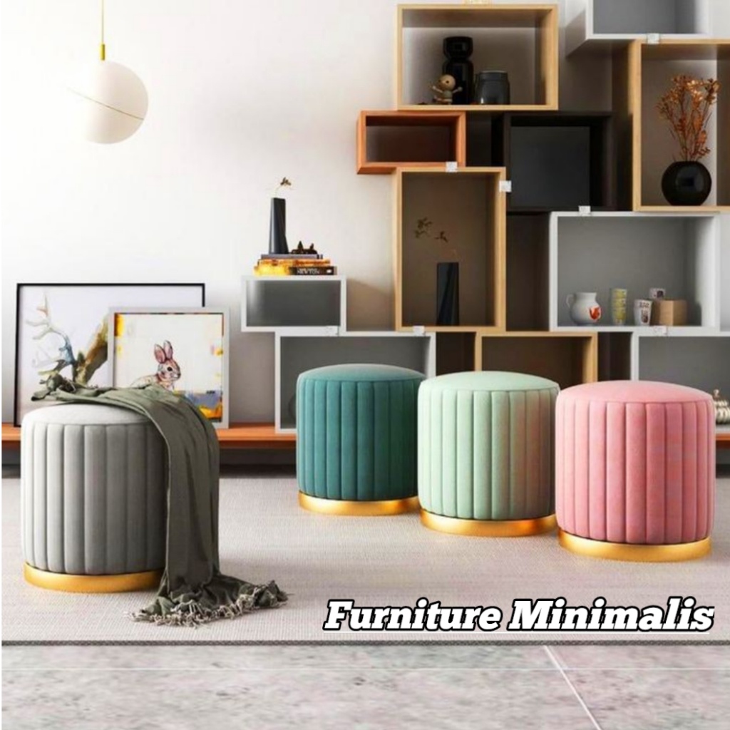 STOOL BULAT OTTOMAN AESTETIC PREMIUM VELVET