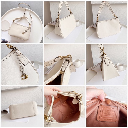 [Instant/Same Day]Coach original  437   438  new women's bag Canvas CARY messenger bag shoulder bag handbag armpit bag yxb