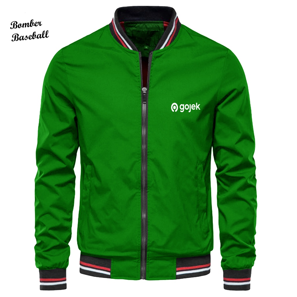 Jaket Premium Promo Jaket Baseball Pria InDriver g-jek Bahan Tebal Dan Halus Nyaman Dipakai Terlaris