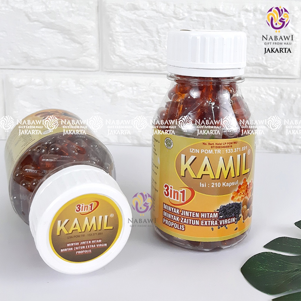 Kamil 3in1 Minyak Jinten Hitam Minyak Zaitun Propolis Suplemen Kesehatan Obat Herbal Isi 210 Kapsul