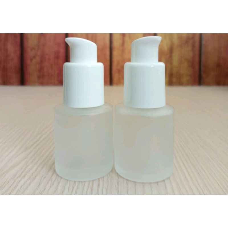 Botol Pump 20ml Kaca Botol 20ml Kaca Tutup Pump Kunci Putar Side Lock Botol Pump 20ml Kemasan Kosmet