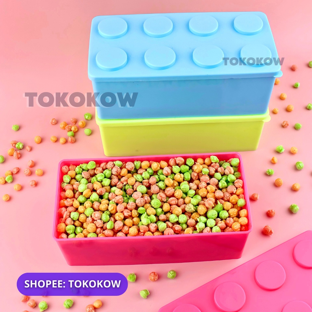 Jual [PAKET 3 pcs] Toples Kue Persegi Panjang/ Toples Serbaguna