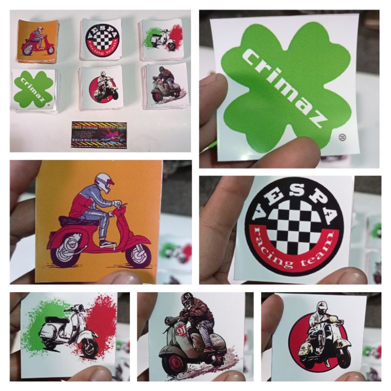 

Sticker stiker vespa paketan lengkap isi 7 bahan anti air (GRAFTAX)