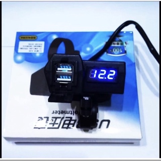 motorcycle digital volmeter charger motor cas USB 3.1A casan hp distang motor universal