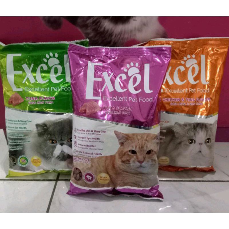 Makanan kucing promo murah EXCEl cat 20kg all variant -EKSPEDISI- makanan kucing murah cat food premium