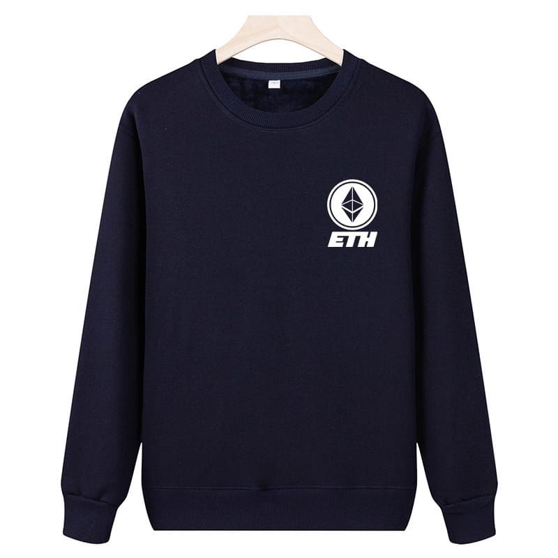 Sweater Crewneck pria wanita terbaru ETH/sweater basic kekinian kualitas distro