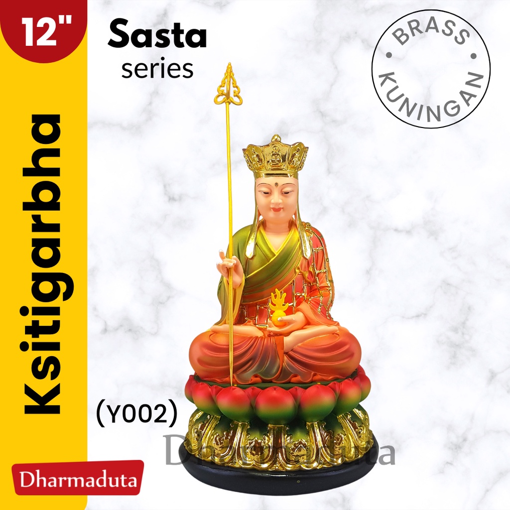 Sasta Ksitigarbha Mahayana12in Fiber Di Zang Wang - Patung Rupang Arca