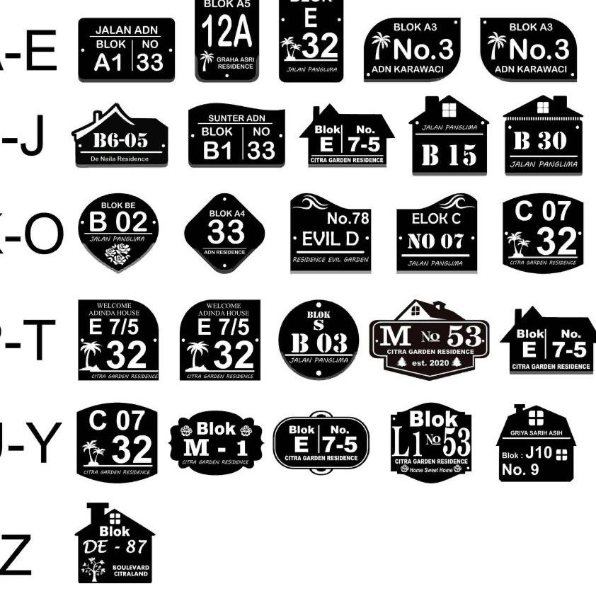

wsqu Papan Acrylic Akrilik ALAMAT nomor rumah TERMURAH EKONOMIS HARGA PROMO!!! Kualitas Super