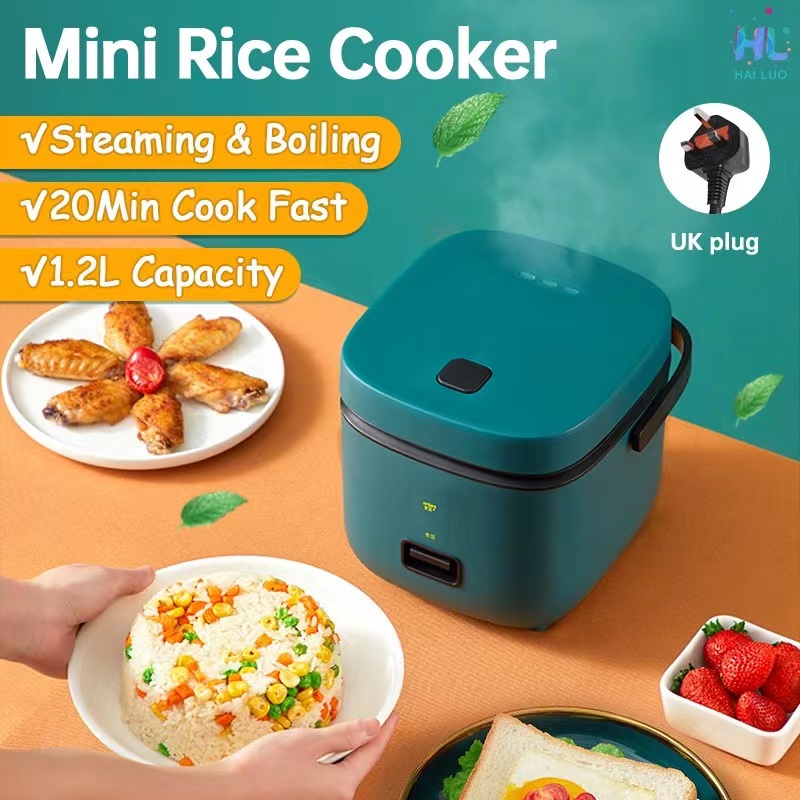 Penanak Nasi Mini Penanak Nasi Non-Lengket Peralatan Rumah Tangga Peralatan Rumah Tangga Soup Pot Steamer Penanak Nasi Mini Listrik Penanak Nasi Multifungsi Portabel 0.8L