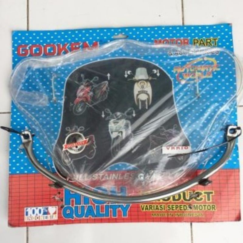 visor windshield tameng penghalang angin honda vario 110 lama old karbu scoopy bening clear tebal
