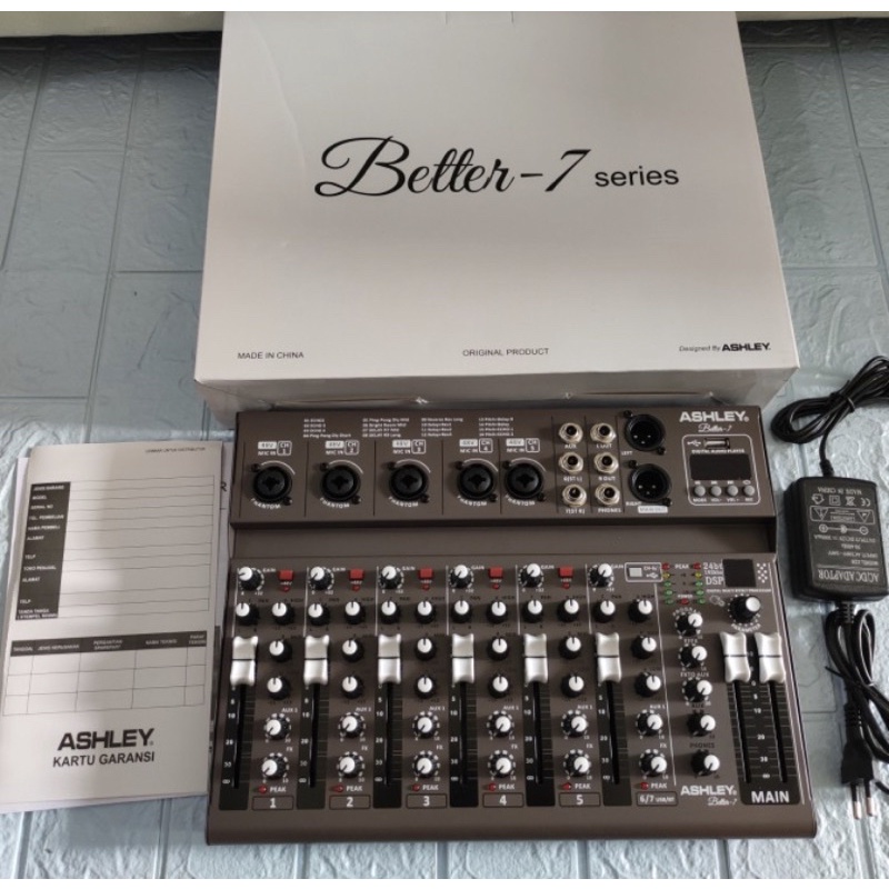 Mixer Audio Ashley Better7 Better 7 Better-7 Original 7 Chanel USB MP3 Bluetooth Efek Digital Reverb