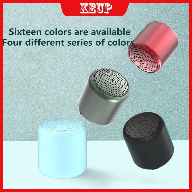 9 Warna Mini loudspeaker Bluetooth Speaker Bass Wireless Audio Portable Speakers Bulat Meriam Baja Kecil musik box