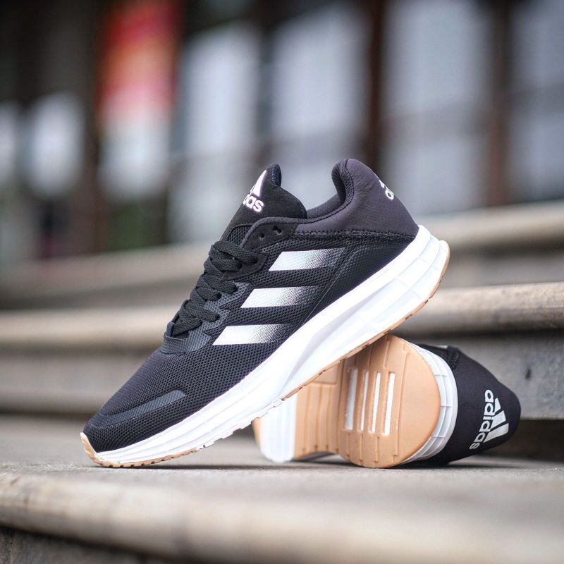 Duramo Sl Black White Sol Gum Original Bnwb OEM Sneakers Pria / Sepatu Running Pria