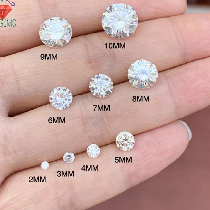 Murah Meriah A5 Quality 4mm - 6mm Cubic Zirconia Asli 1 pack Zircon A5 Quality