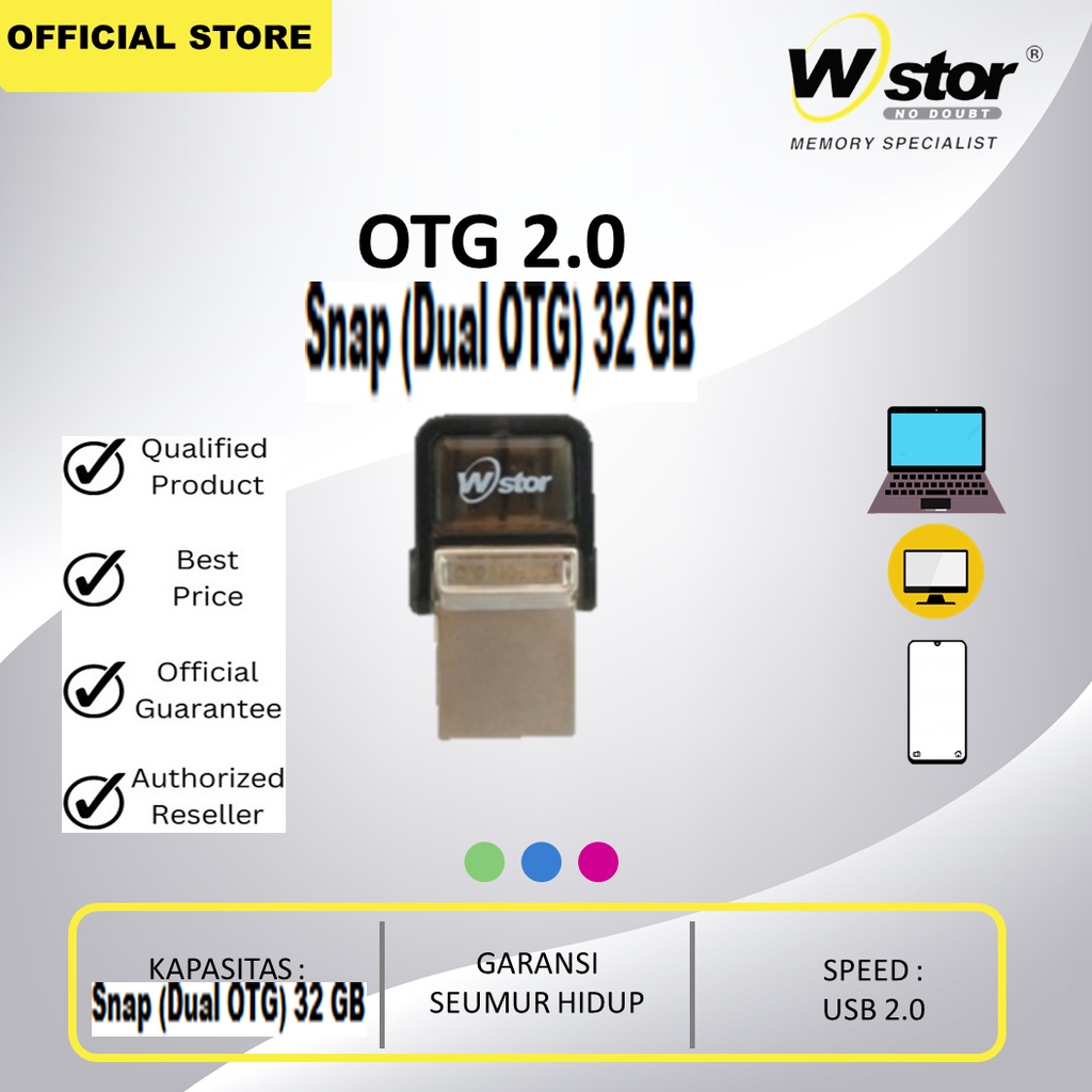 Flashdisk Otg 16gb Wstor Packing BERGARANSI