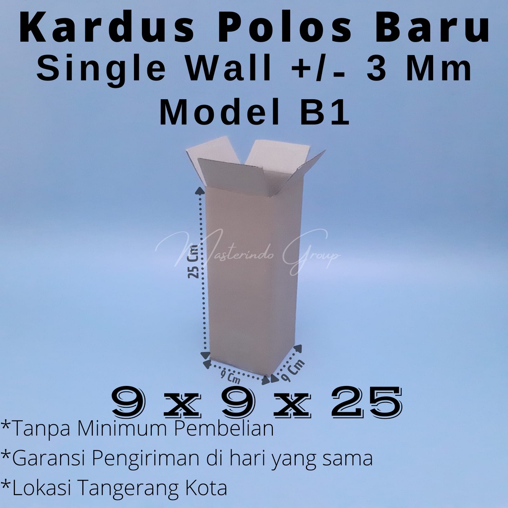 

Kardus Polos 9x9x25 Cm