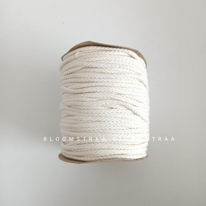 Roll Tali Tambang Katun 3mm Kepang 3 mm Tali Tas Macrame Cotton Rope