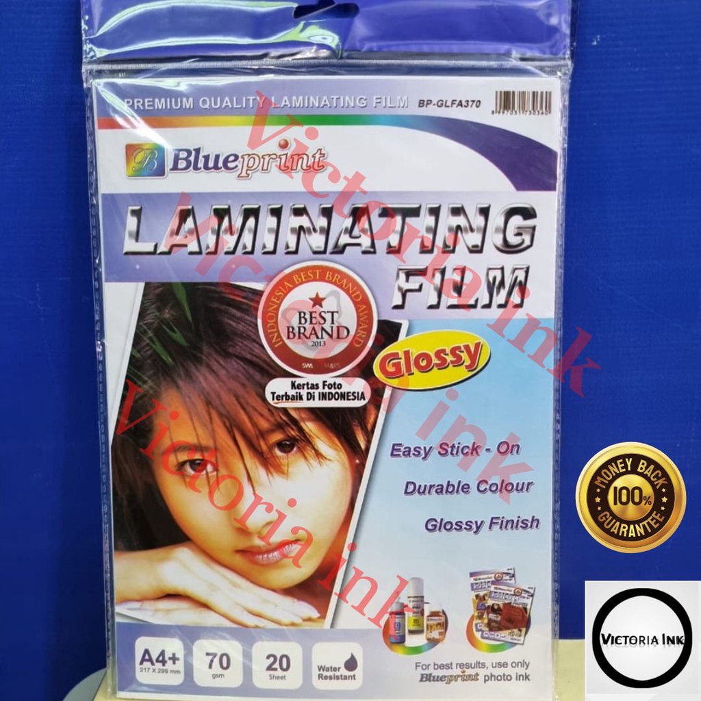 Kertas Laminating Glossy Blueprint A4 // Blueprint Laminating Glossy Film A4 // Kertas Laminating Blueprint Glossy // Laminating BP A4 Glossy // Laminating Glossy BP A4