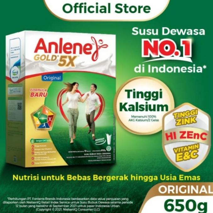 

[ COD ] anlene gold plus 650gr coklat