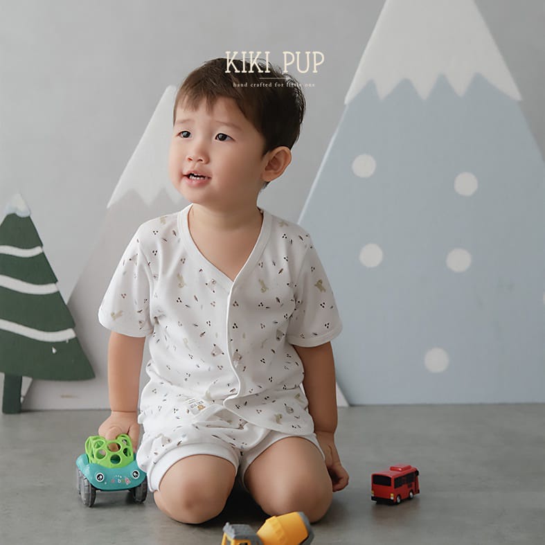 KIKI PUP - Short Set Pajama / Setelan Anak Unisex Usia 1-2 Tahun