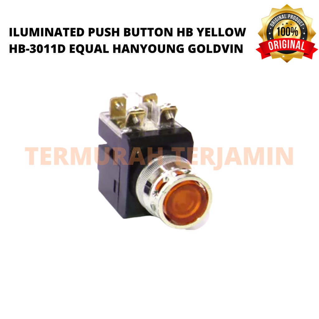 ILUMINATED PUSH BUTTON HB YELLOW HB-3011D-Y EQUAL HANYOUNG GOLDVIN