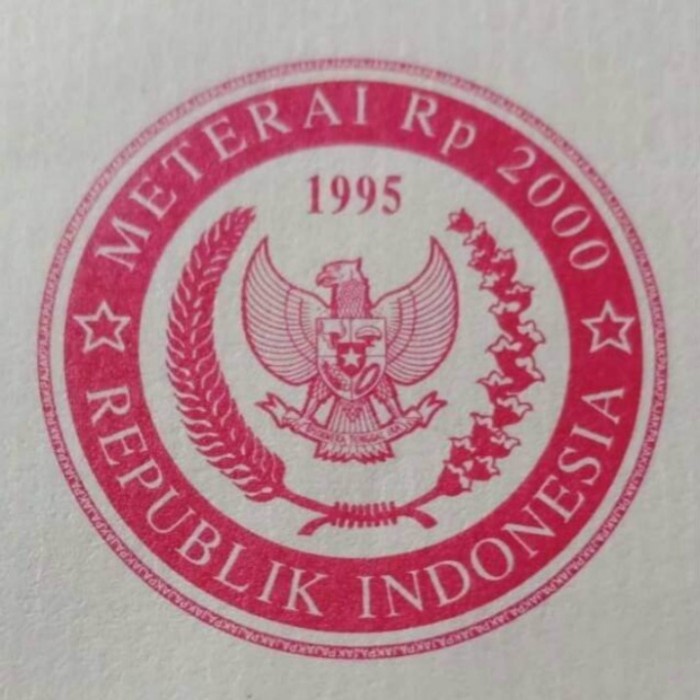 

Letter Kertas Segel Asli Tahun 1995 Double