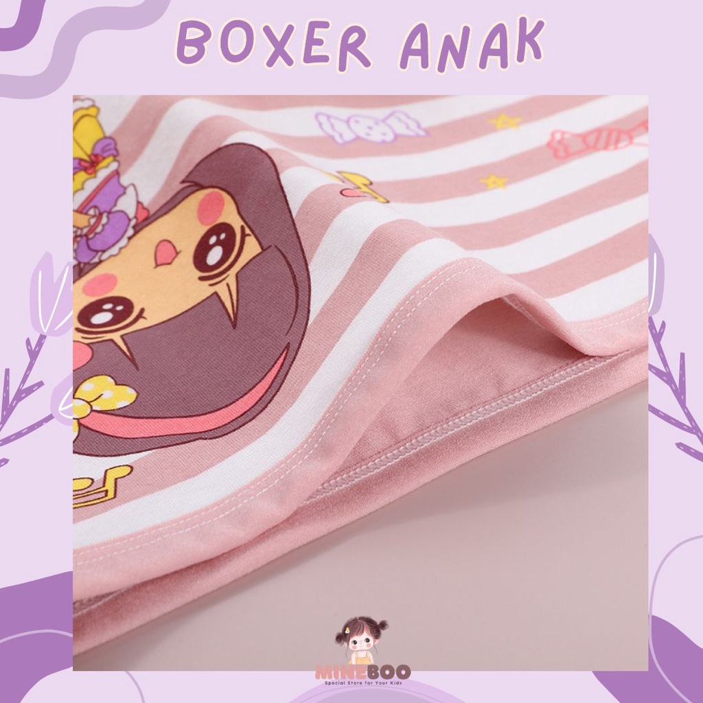 mineboo BOXER ANAK celana dalam anak perempuan| CD anak perempuan | Boxer corak anak / PRETTY BERRY