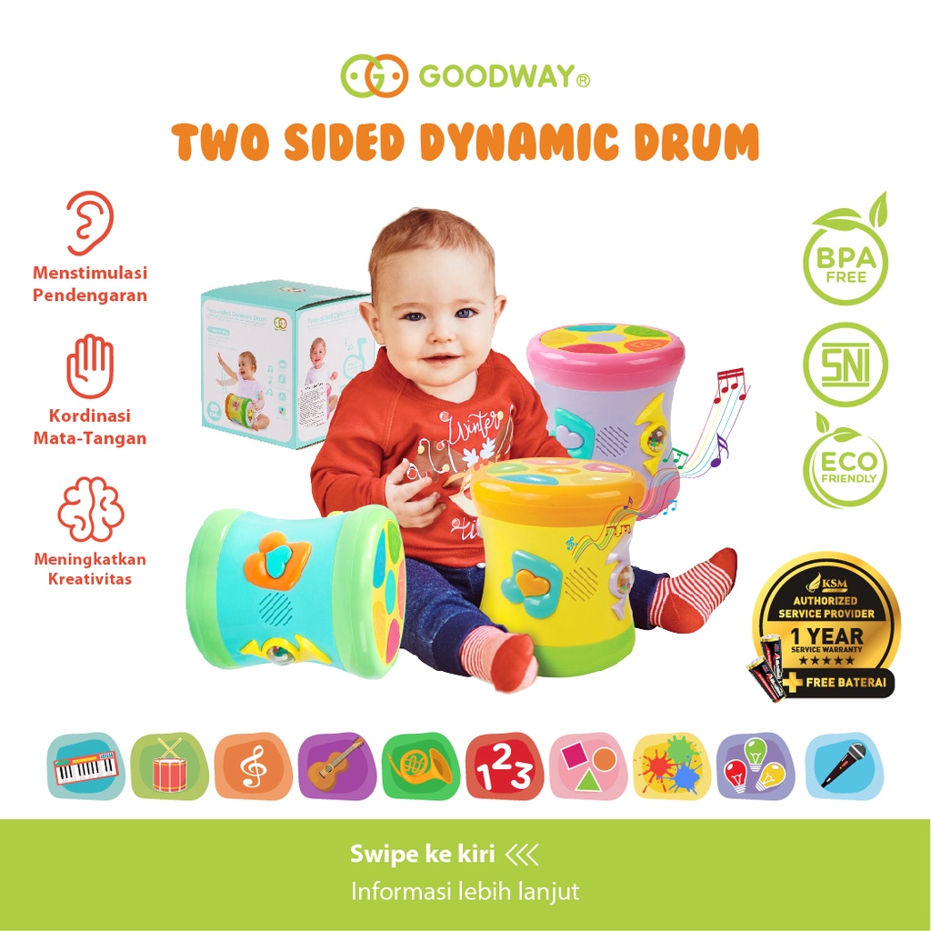 GOODWAY TWO SIDED DYNAMIC DRUM / GW3501C