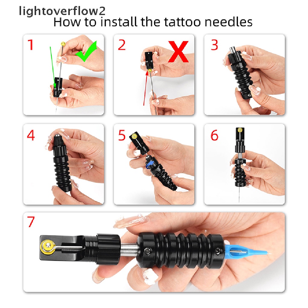 (lightoverflow2) Pen Tattoo Bahan Aluminum Alloy