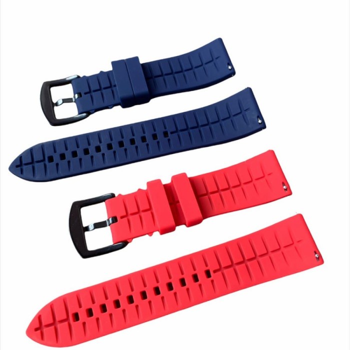 STRAP RUBBER KARET MELENGKUNG JAM TANGAN SILICONE 20 MM 22 MM 24 MM