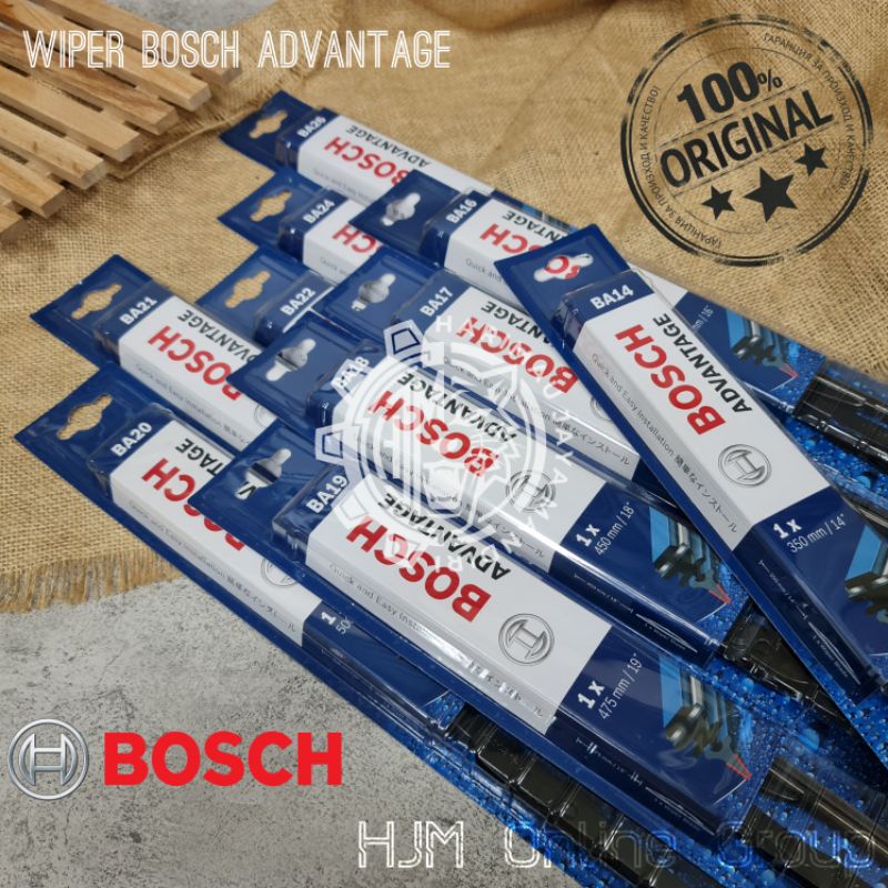 WIPER BLADE BOSCH ADVANTAGE 14&quot; 16&quot; 17&quot; 18&quot; 19&quot; 20&quot; 21&quot; 22&quot; 24&quot; 26&quot;