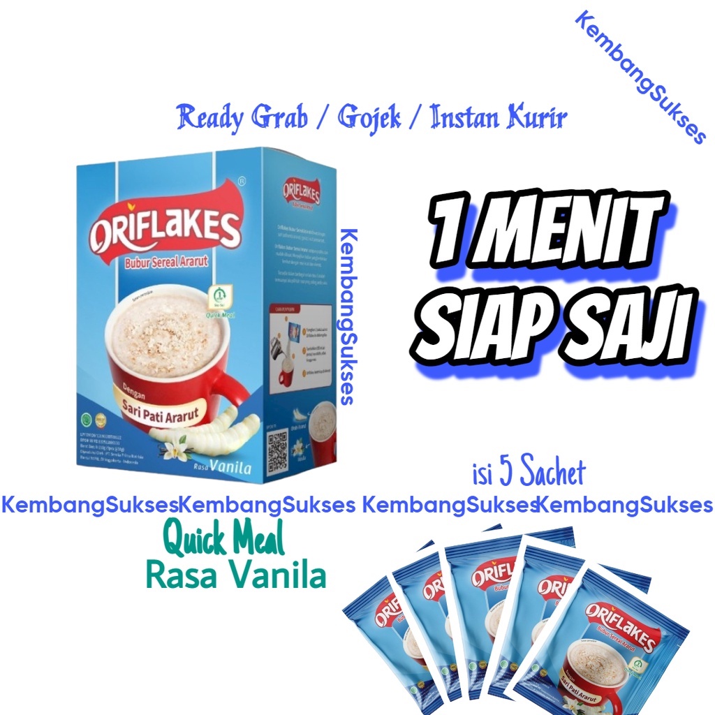 

BISA COD Oriflakes Sereal Umbi Garut Saset 150 gram Gula tebu - Oriflakes Quick Meal